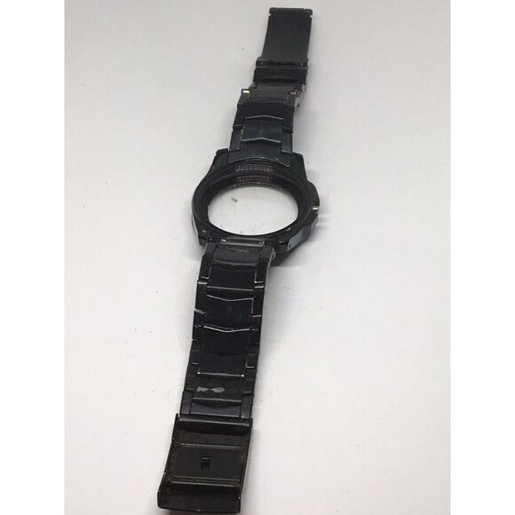 Authentic Fossil Watch Links Parts Case Band 20mm Stainless Steel Black A702 - Picture 5 of 11